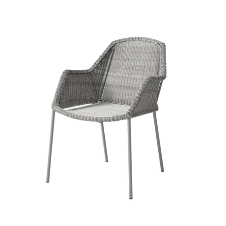 Breeze Havestol m. Armlæn, stabelbar fra Cane-line - Taupe - Jacobsen Plus