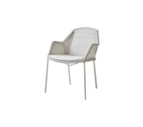 Breeze stol, stabelbar inkl. hynde fra Cane-line - White grey / White - Cane-line Natté - Jacobsen Plus