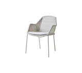 Breeze stol, stabelbar inkl. hynde fra Cane-line - White grey / Light grey - Cane-line Natté - Jacobsen Plus