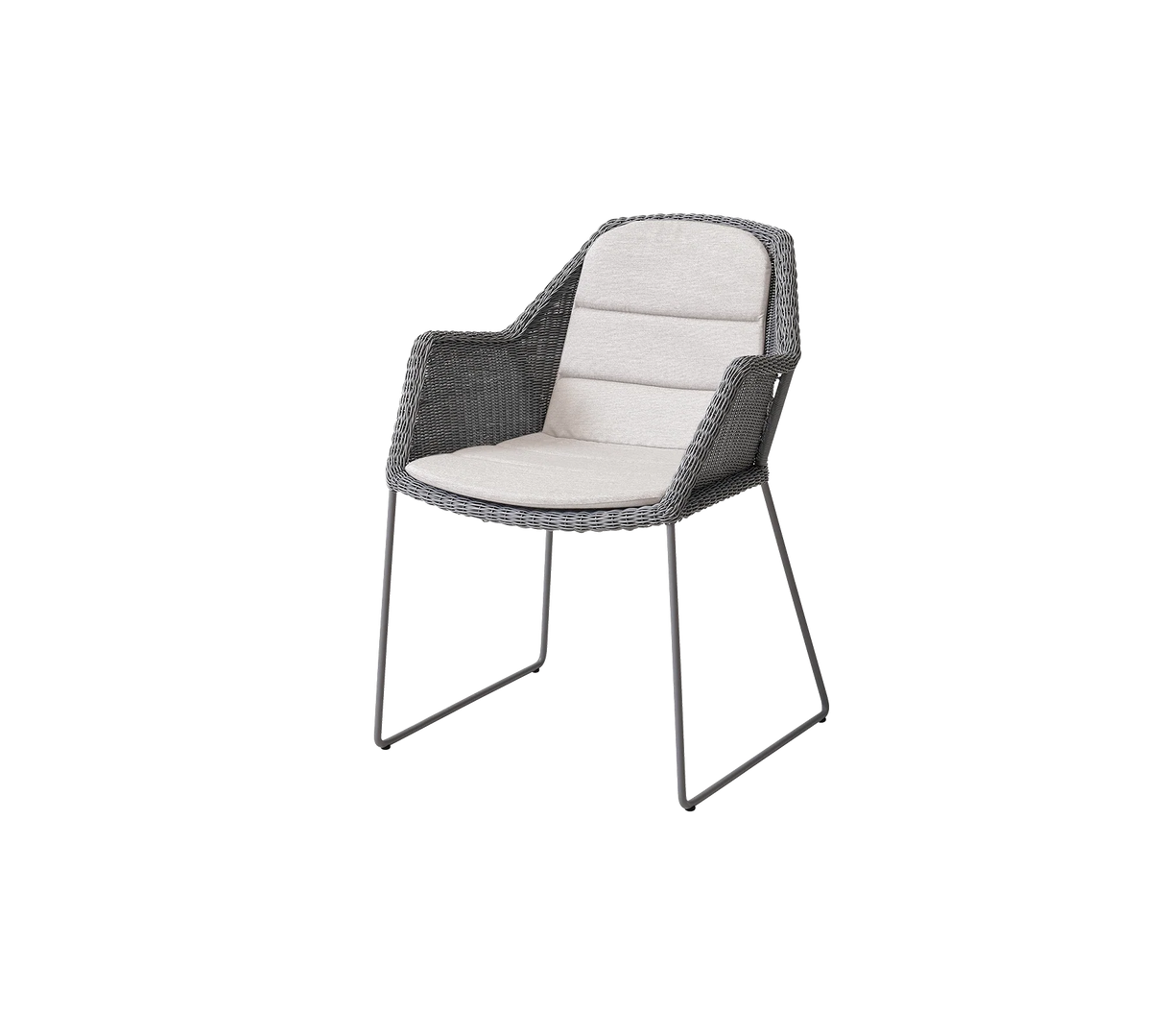 Breeze stol inkl. hynde fra Cane-line - Light grey / Sand - Cane-line Natté - Jacobsen Plus