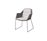 Breeze stol inkl. hynde fra Cane-line - Light grey / Sand - Cane-line Natté - Jacobsen Plus