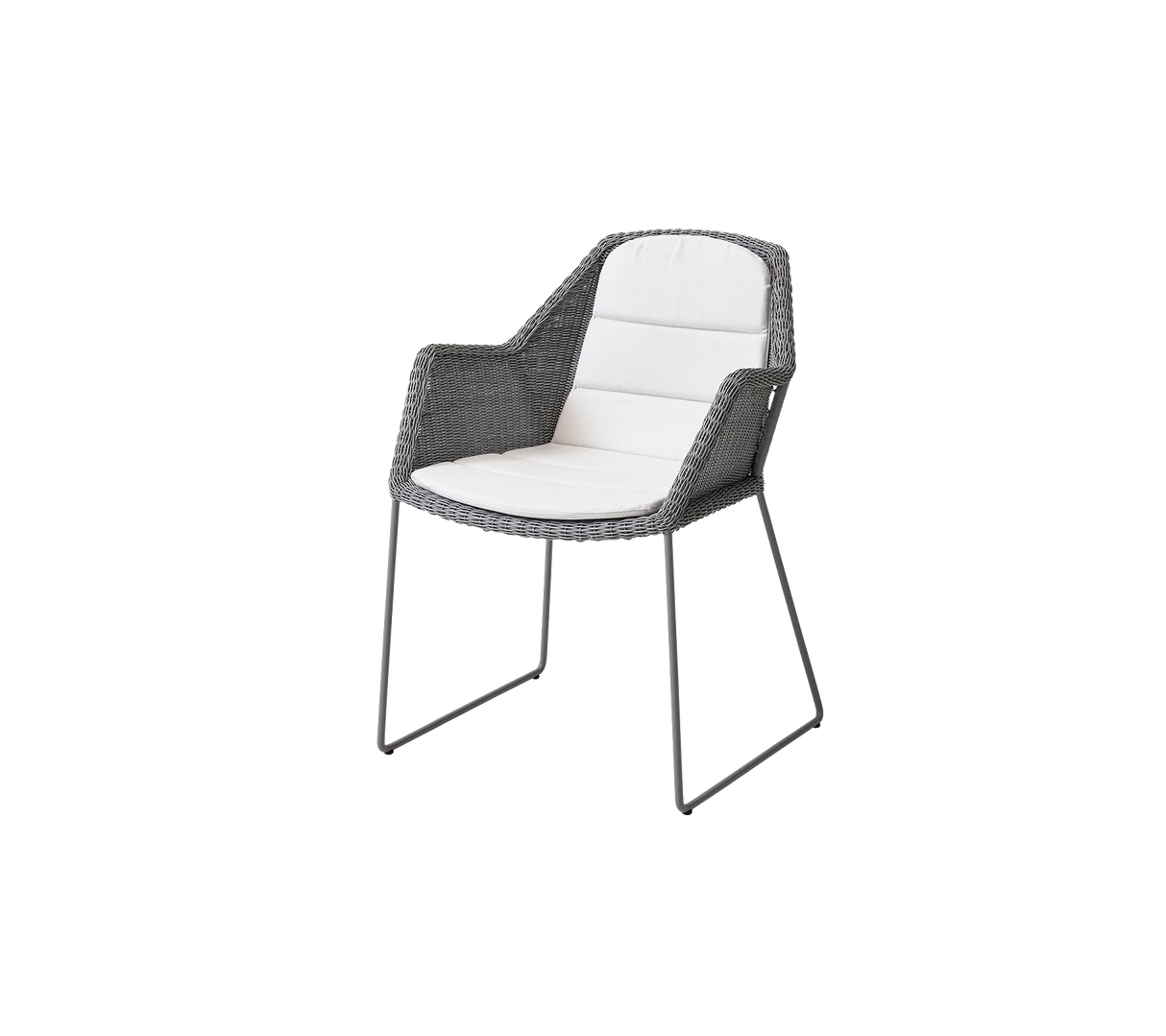 Breeze stol inkl. hynde fra Cane-line - Light grey / White - Cane-line Natté - Jacobsen Plus