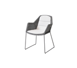 Breeze stol inkl. hynde fra Cane-line - Light grey / White - Cane-line Natté - Jacobsen Plus