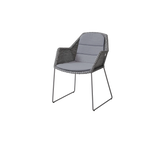 Breeze stol inkl. hynde fra Cane-line - Light grey / Grey - Cane-line Natté - Jacobsen Plus