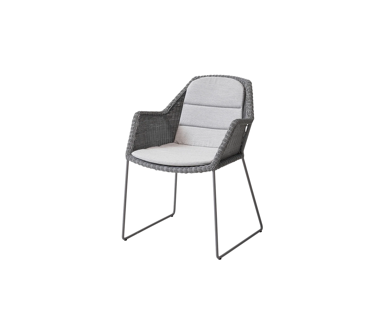 Breeze stol inkl. hynde fra Cane-line - Light grey / Light grey - Cane-line Natté - Jacobsen Plus