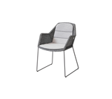 Breeze stol inkl. hynde fra Cane-line - Light grey / Light grey - Cane-line Natté - Jacobsen Plus