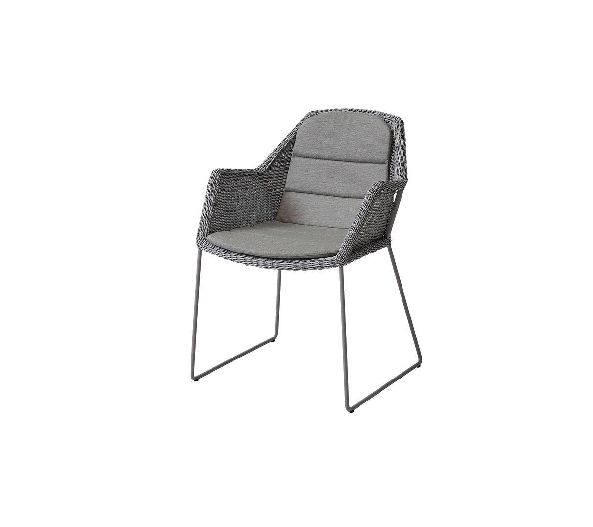 Breeze stol inkl. hynde fra Cane-line - Light grey / Taupe - Cane-line Natté - Jacobsen Plus