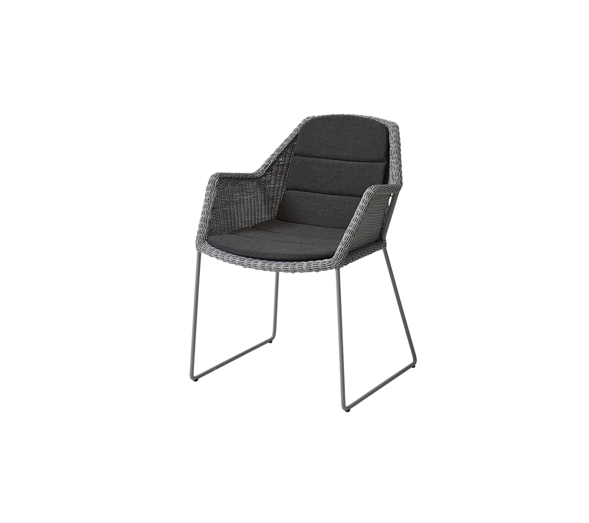 Breeze stol inkl. hynde fra Cane-line - Light grey / Black - Cane-line Natté - Jacobsen Plus