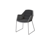 Breeze stol inkl. hynde fra Cane-line - Light grey / Black - Cane-line Natté - Jacobsen Plus
