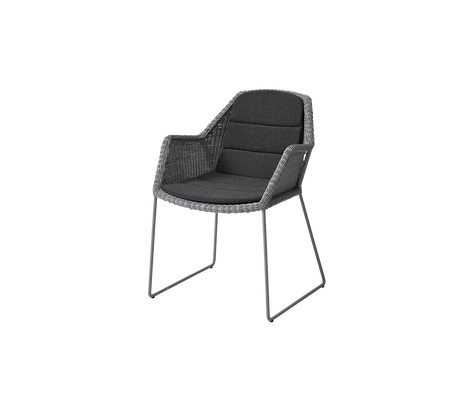 Breeze stol inkl. hynde fra Cane-line - Light grey / Black - Cane-line Natté - Jacobsen Plus