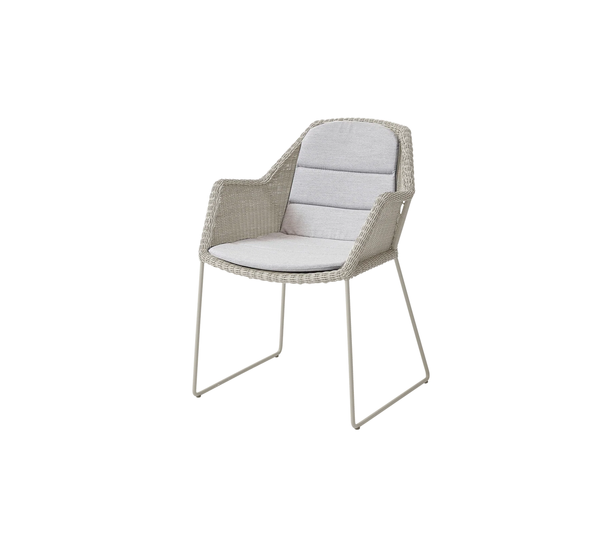 Breeze stol inkl. hynde fra Cane-line - Sand / Light grey - Cane-line Natté - Jacobsen Plus