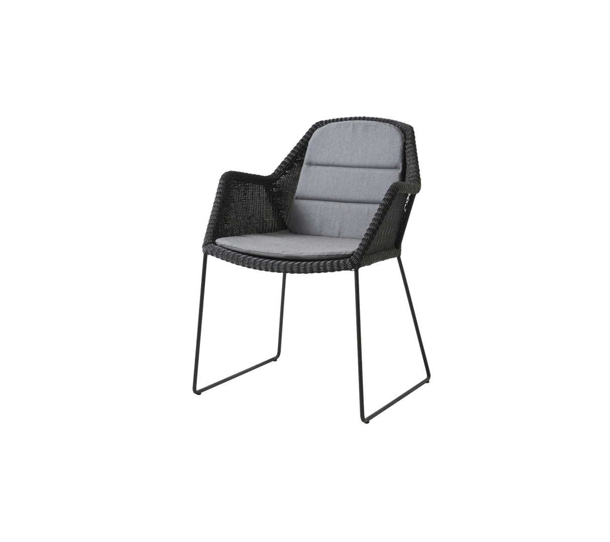 Breeze stol inkl. hynde fra Cane-line - Black / Grey - Cane-line Natté - Jacobsen Plus