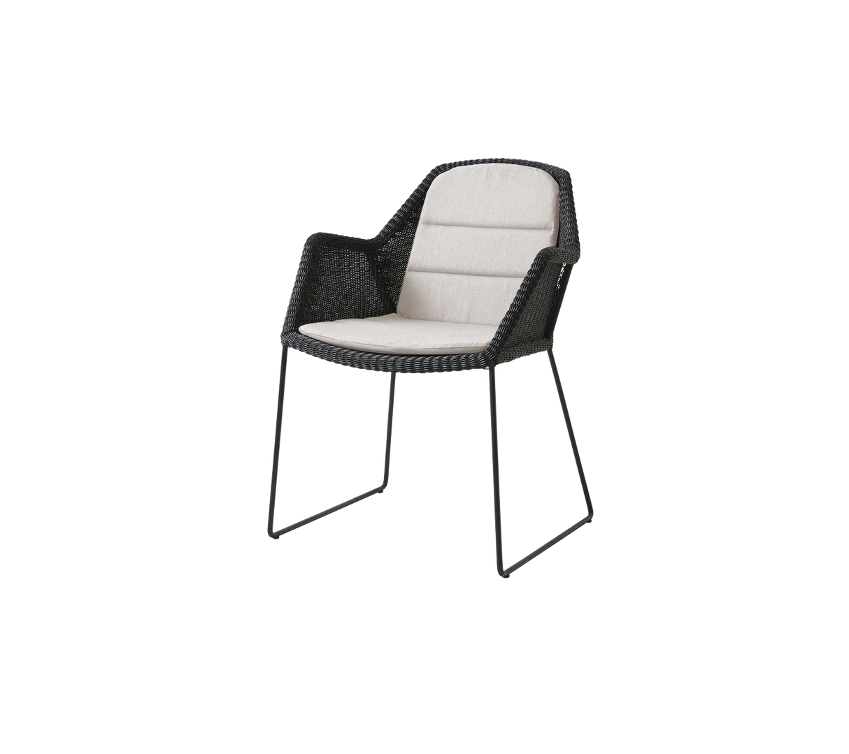 Breeze stol inkl. hynde fra Cane-line - Black / Sand - Cane-line Natté - Jacobsen Plus