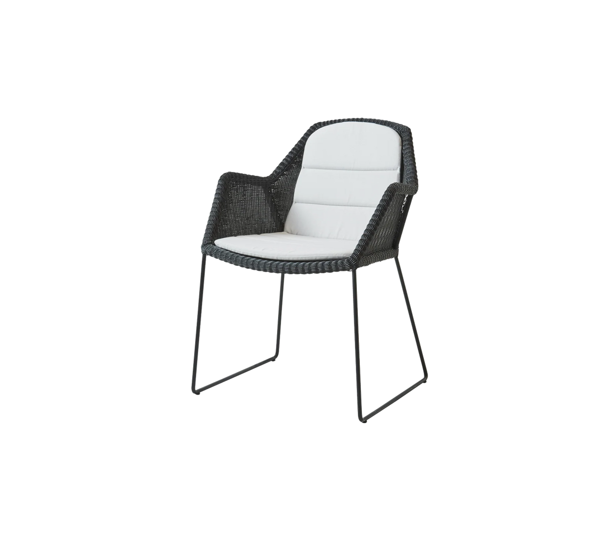 Breeze stol inkl. hynde fra Cane-line - Black / White - Cane-line Natté - Jacobsen Plus