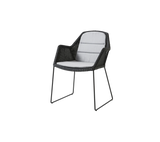 Breeze stol inkl. hynde fra Cane-line - Black / Light grey - Cane-line Natté - Jacobsen Plus