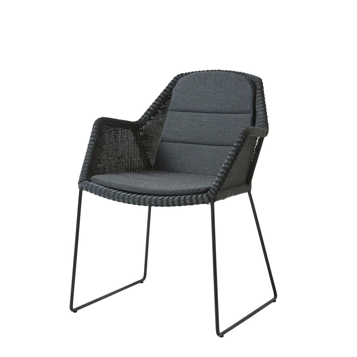 Breeze stol inkl. hynde fra Cane-line - Black / Black - Cane-line Natté - Jacobsen Plus