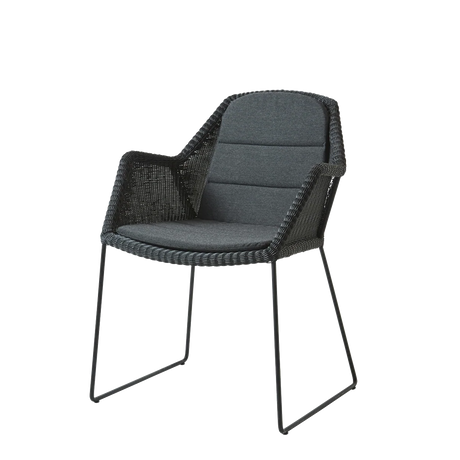 Breeze stol inkl. hynde fra Cane-line - Black / Black - Cane-line Natté - Jacobsen Plus