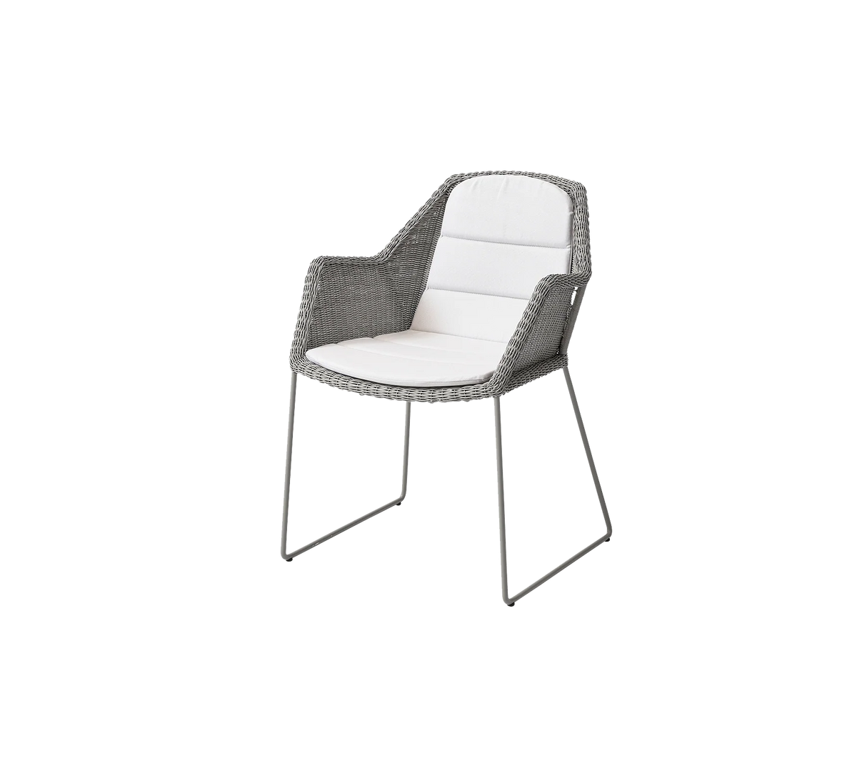 Breeze stol inkl. hynde fra Cane-line - Taupe / White - Cane-line Natté - Jacobsen Plus