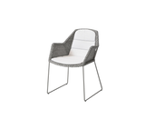 Breeze stol inkl. hynde fra Cane-line - Taupe / White - Cane-line Natté - Jacobsen Plus