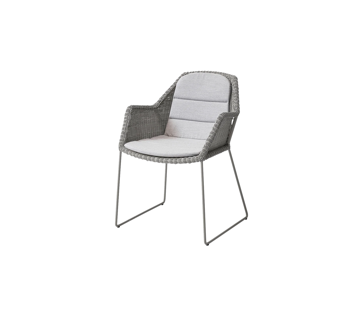 Breeze stol inkl. hynde fra Cane-line - Taupe / Light grey - Cane-line Natté - Jacobsen Plus