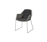 Breeze stol inkl. hynde fra Cane-line - Taupe / Black - Cane-line Natté - Jacobsen Plus