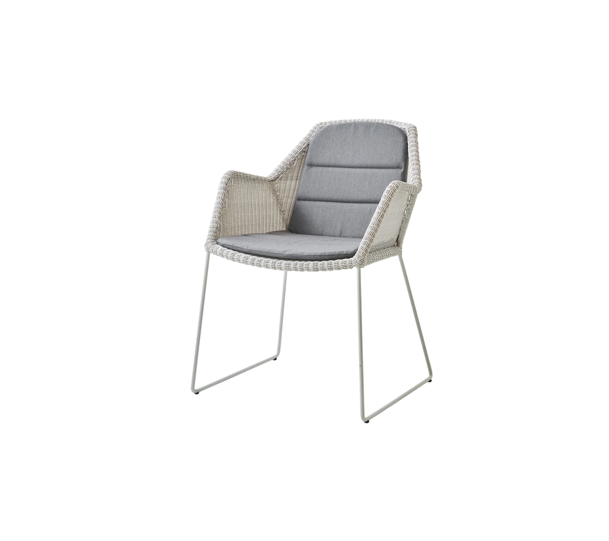 Breeze stol inkl. hynde fra Cane-line - White grey / Grey - Cane-line Natté - Jacobsen Plus