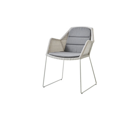 Breeze stol inkl. hynde fra Cane-line - White grey / Grey - Cane-line Natté - Jacobsen Plus
