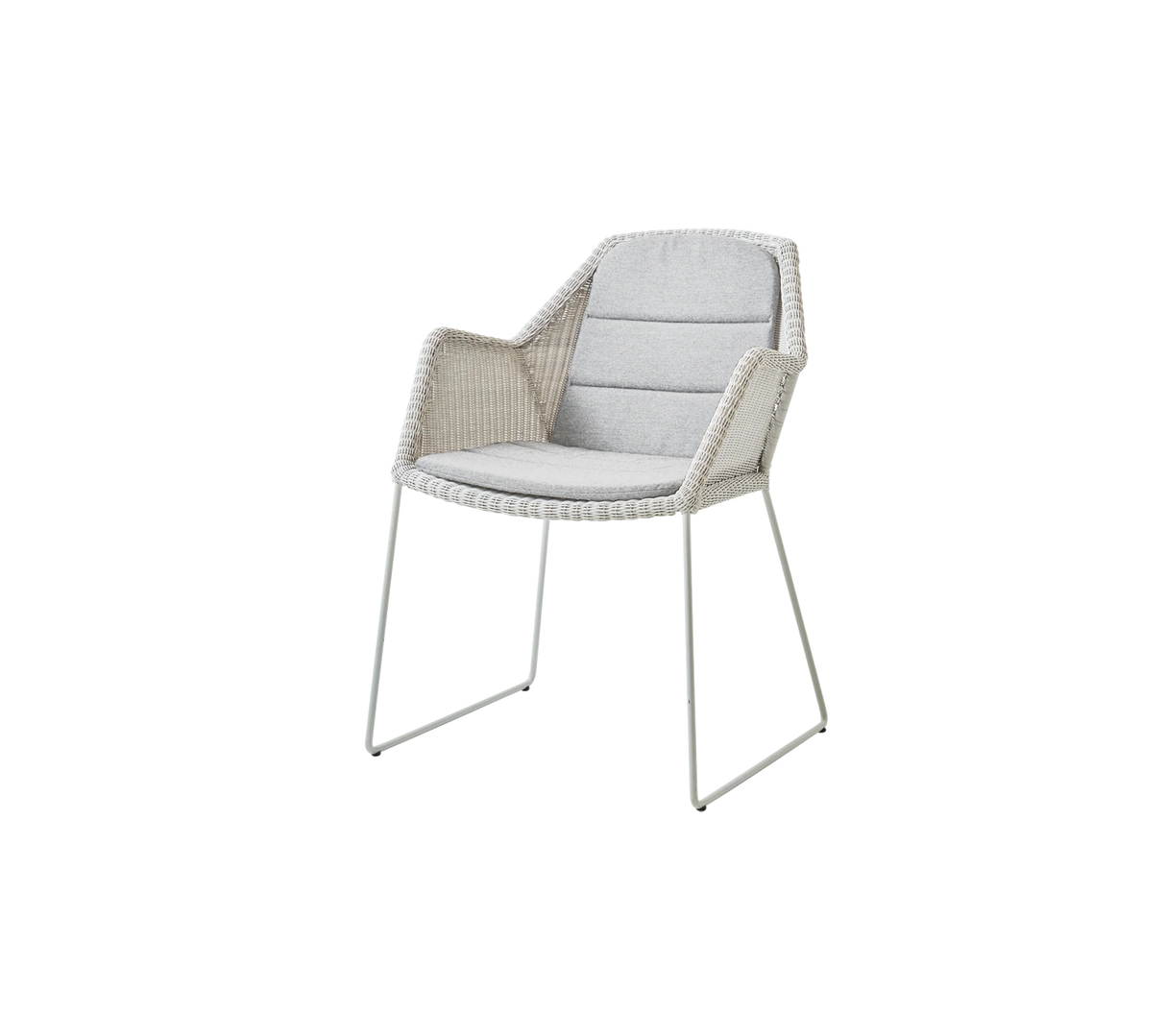 Breeze stol inkl. hynde fra Cane-line - White grey / Light grey - Cane-line Natté - Jacobsen Plus