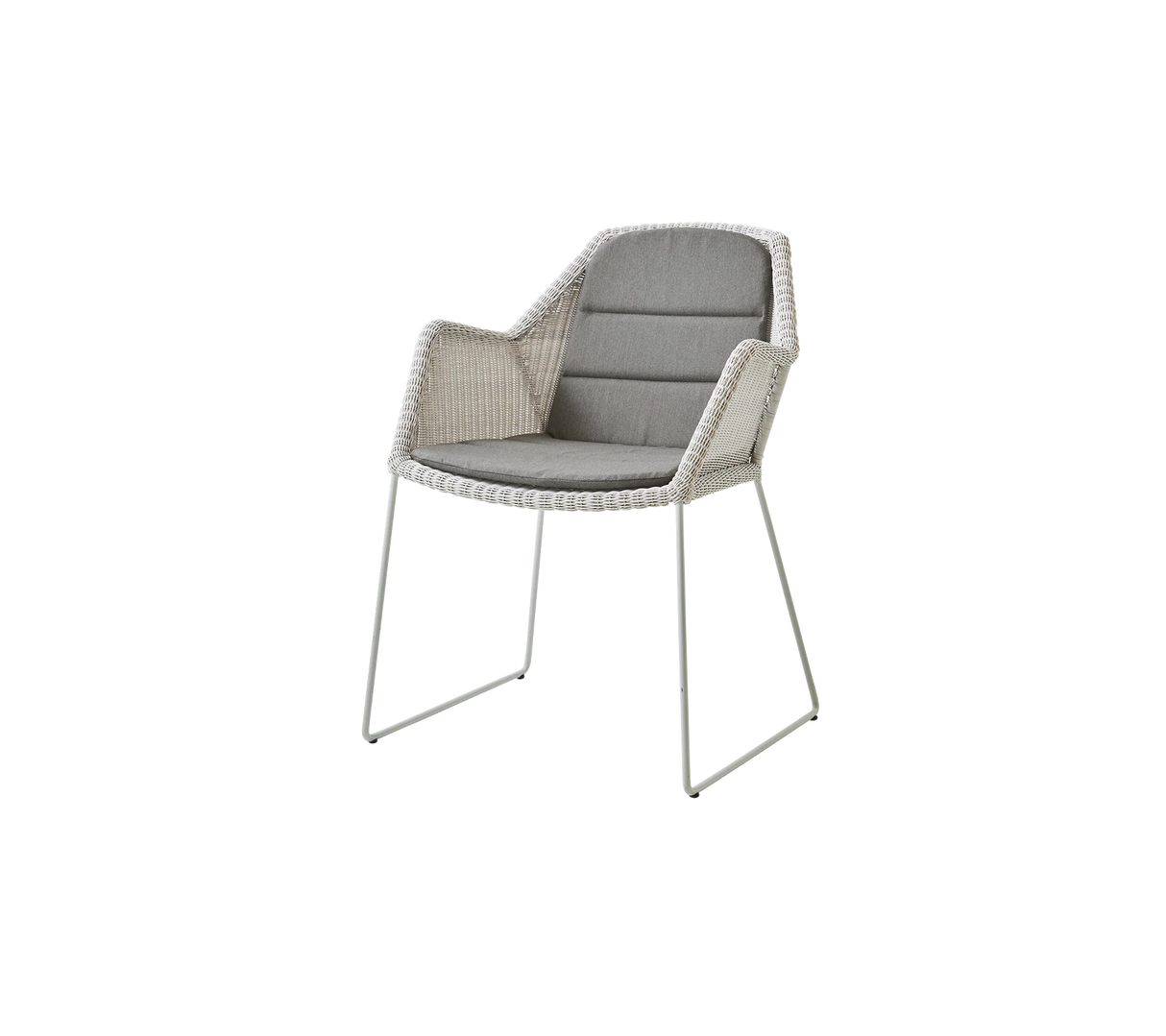Breeze stol inkl. hynde fra Cane-line - White grey / Taupe - Cane-line Natté - Jacobsen Plus