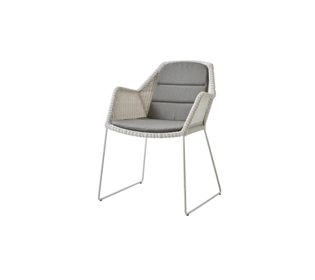 Breeze stol inkl. hynde fra Cane-line - White grey / Taupe - Cane-line Natté - Jacobsen Plus