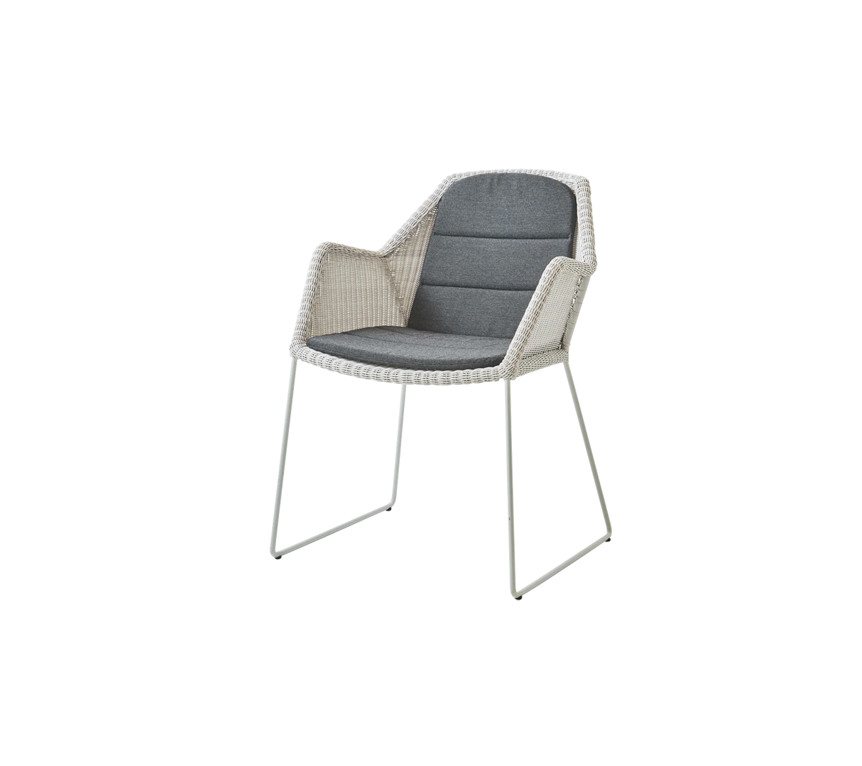 Breeze stol inkl. hynde fra Cane-line - White grey / Black - Cane-line Natté - Jacobsen Plus