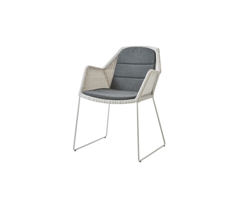 Breeze stol inkl. hynde fra Cane-line - White grey / Black - Cane-line Natté - Jacobsen Plus