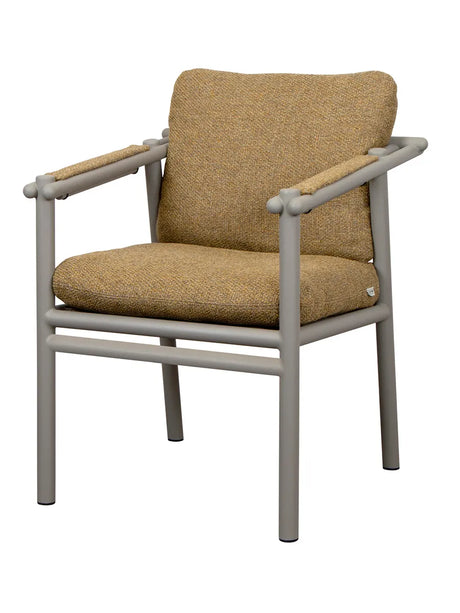 Sticks havestol, taupe aluminium fra Cane-line - Turmeric Yellow, Cane-line Rise - Jacobsen Plus
