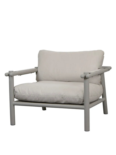 Sticks Loungestol, taupe aluminium fra Cane-line - Sand, Cane-line Natté - Jacobsen Plus