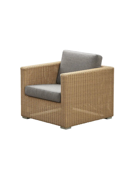 Chester Loungestol fra Cane-line - Natural / Taupe, Cane-line Natté inkl. QuickDry - Jacobsen Plus