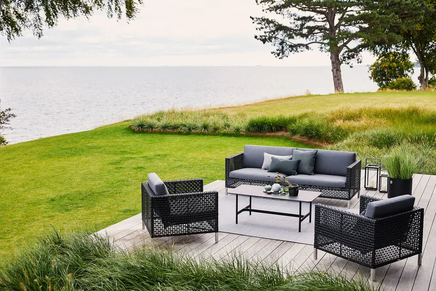 Connect Loungestol, black/antracite fra Cane-line