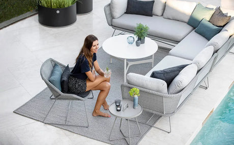 Twist Sofabord, large fra Cane-line - Lava grey / Black (keramik) - Jacobsen Plus