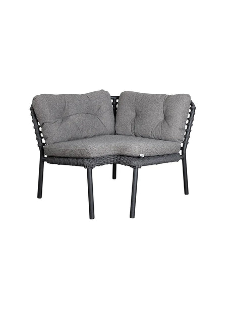 Ocean Hjørnemodul, soft rope fra Cane-line - Dark grey / Dark grey, Cane-line Wove - Jacobsen Plus