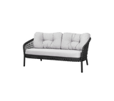 Ocean large 2-pers. sofa, soft rope fra Cane-line - White grey - Cane-line Link w/QuickDry & Airflow - Jacobsen Plus