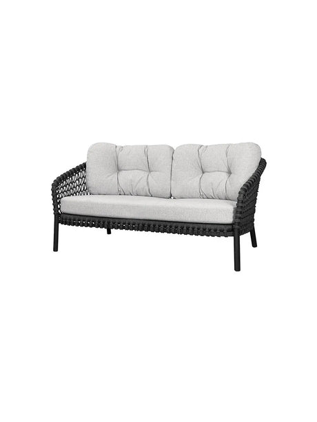 Ocean 2-pers. Sofa, soft rope fra Cane-line - Light brown - Jacobsen Plus