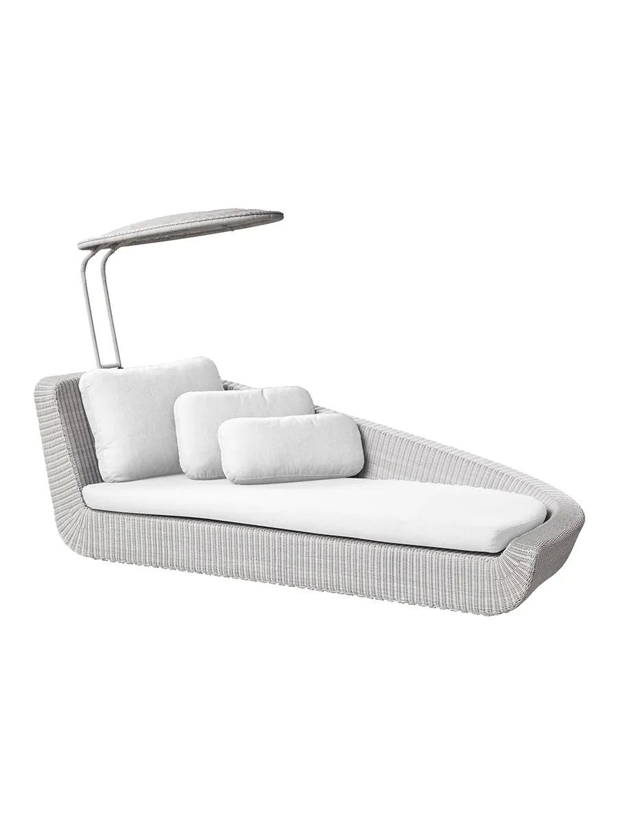 Savannah Daybed, venstre i hvid/grå fra Cane-line