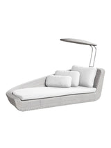Savannah Daybed, højre i hvid/grå fra Cane-line - Hvid, Cane-line Natte hynde - Jacobsen Plus