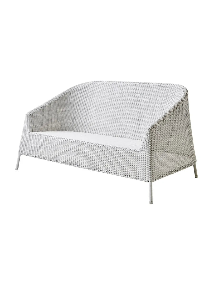 Kingston 2-pers. Loungesofa fra Cane-line - Hvid-grå / Ingen hynde - Jacobsen Plus