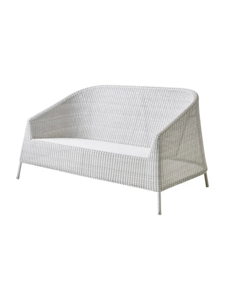 Kingston 2-pers. Loungesofa fra Cane-line - Hvid-grå / Ingen hynde - Jacobsen Plus