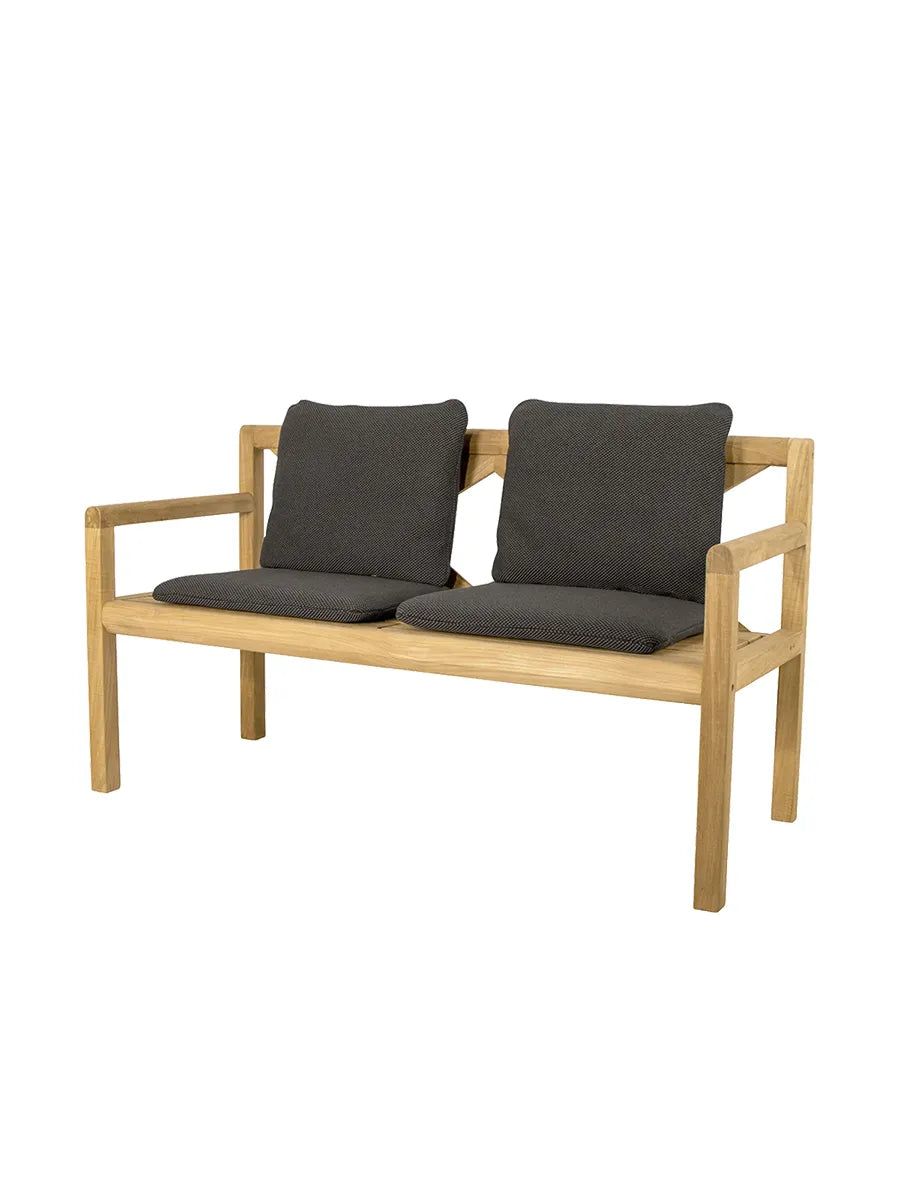 Grace 2 pers. Bænk fra Cane-line - Grey - Jacobsen Plus