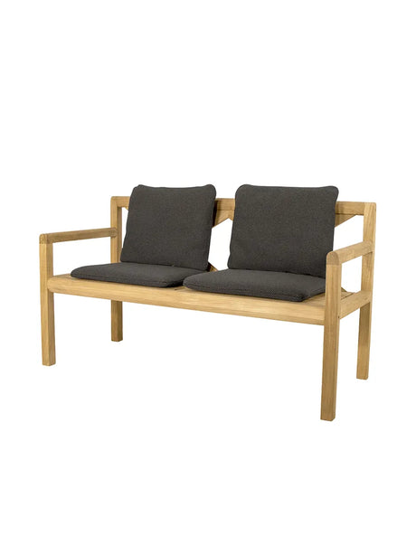 Grace 2 pers. Bænk fra Cane-line - Grey - Jacobsen Plus