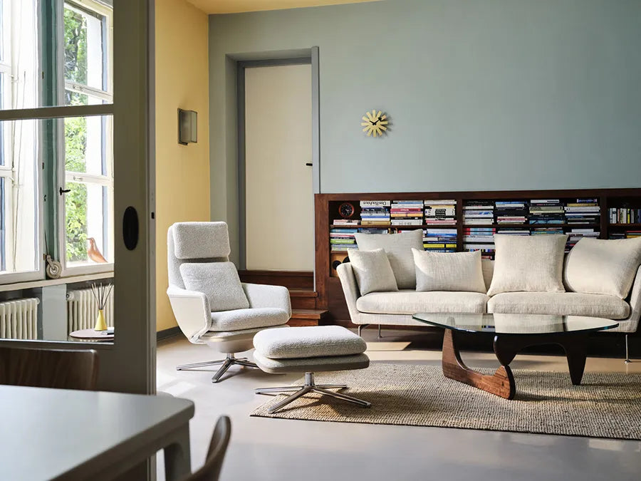 Grand Relax Lænestol inkl. Fodskammel, grey/beige fra Vitra - 6 - Jacobsen Plus