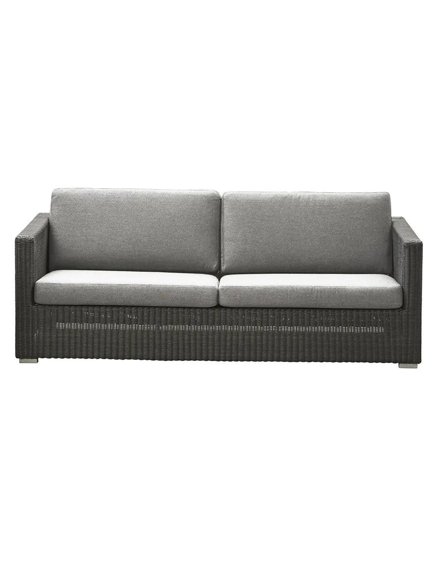 Chester 3-pers Loungesofa fra Cane-line - Graphite / Light grey, Cane-line Natté - Jacobsen Plus