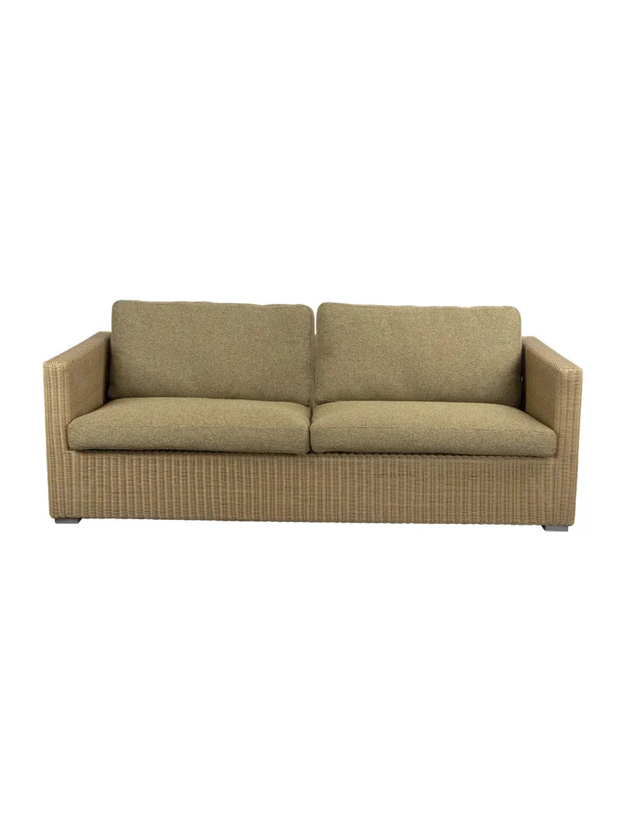 Chester 3-pers Loungesofa fra Cane-line - Natural / Turmeric Yellow, Cane-line Rise - Jacobsen Plus