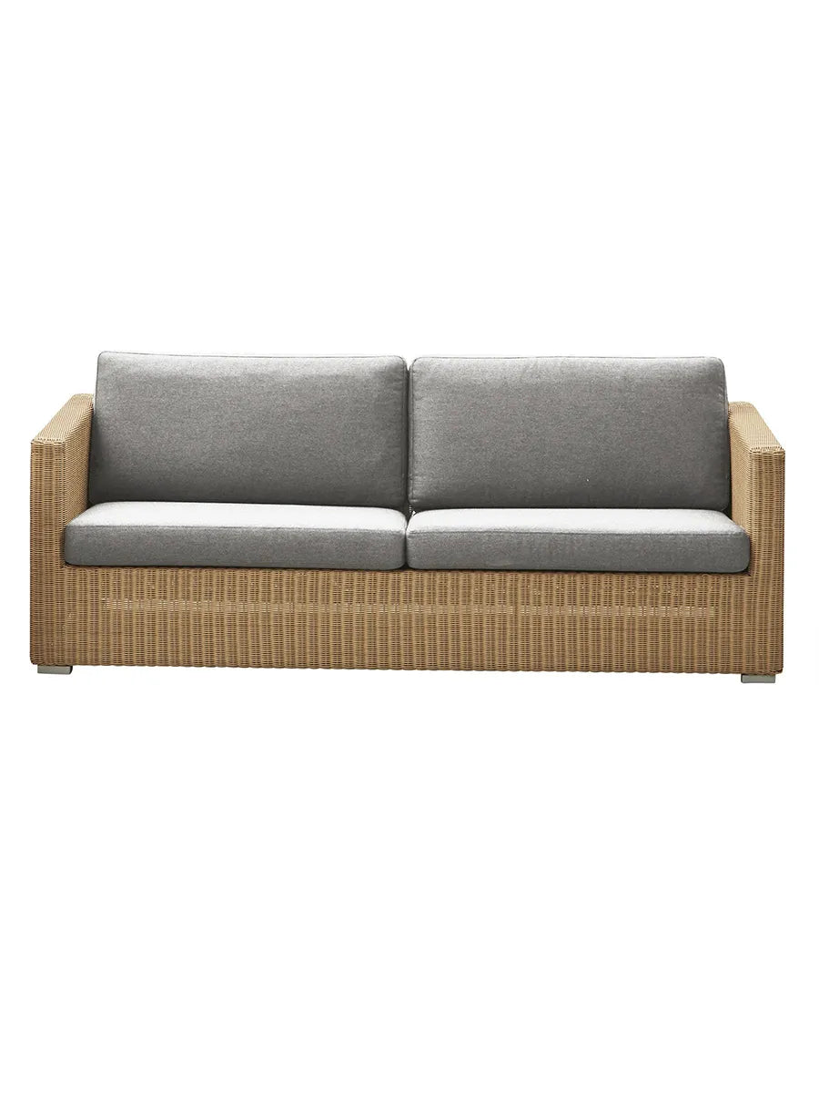 Chester 3-pers Loungesofa fra Cane-line - Natural / Light grey, Cane-line Natté - Jacobsen Plus